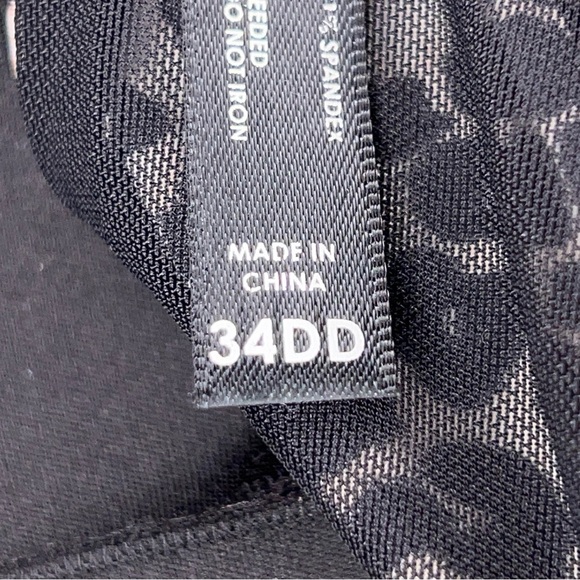 34DD Blackheart Leopard Printpush Up Bra Underwire Lace Trim Goth Padded - Picture 11 of 11